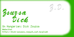 zsuzsa dick business card